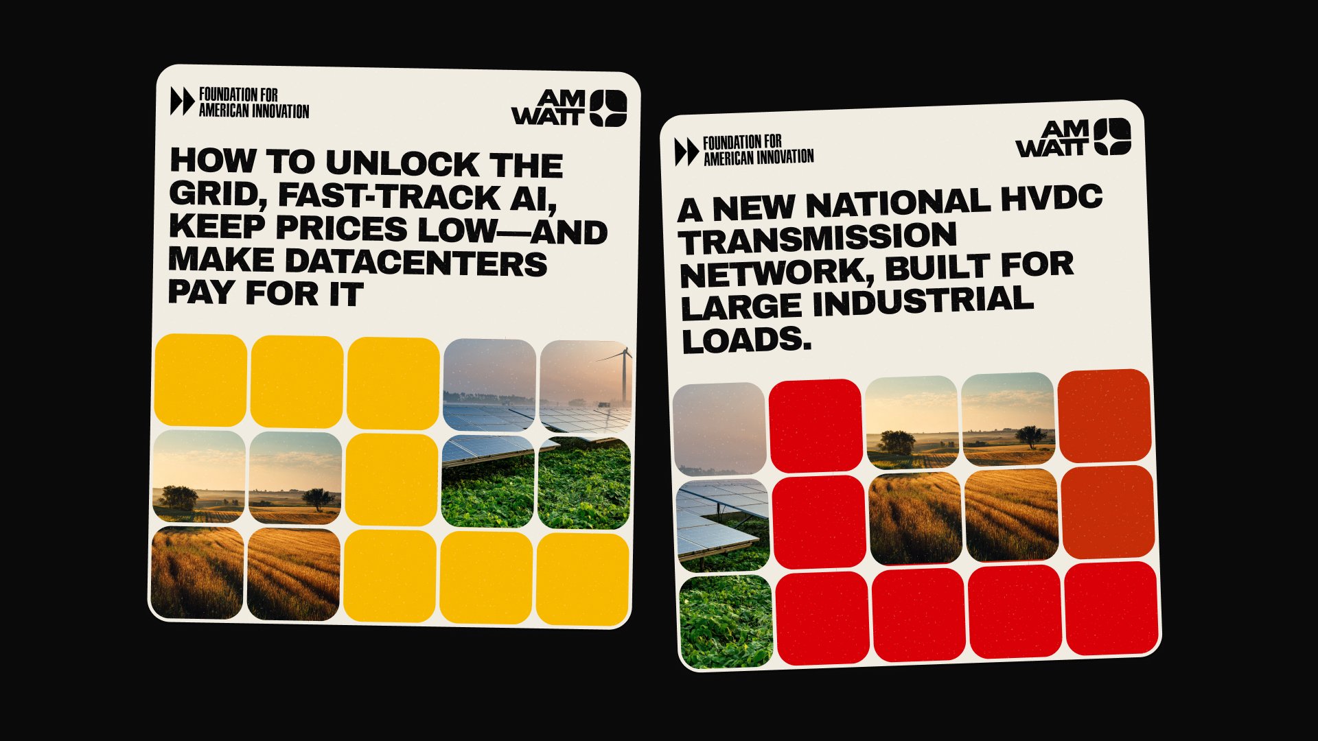 AM Watt report cover with farmland and solar grid