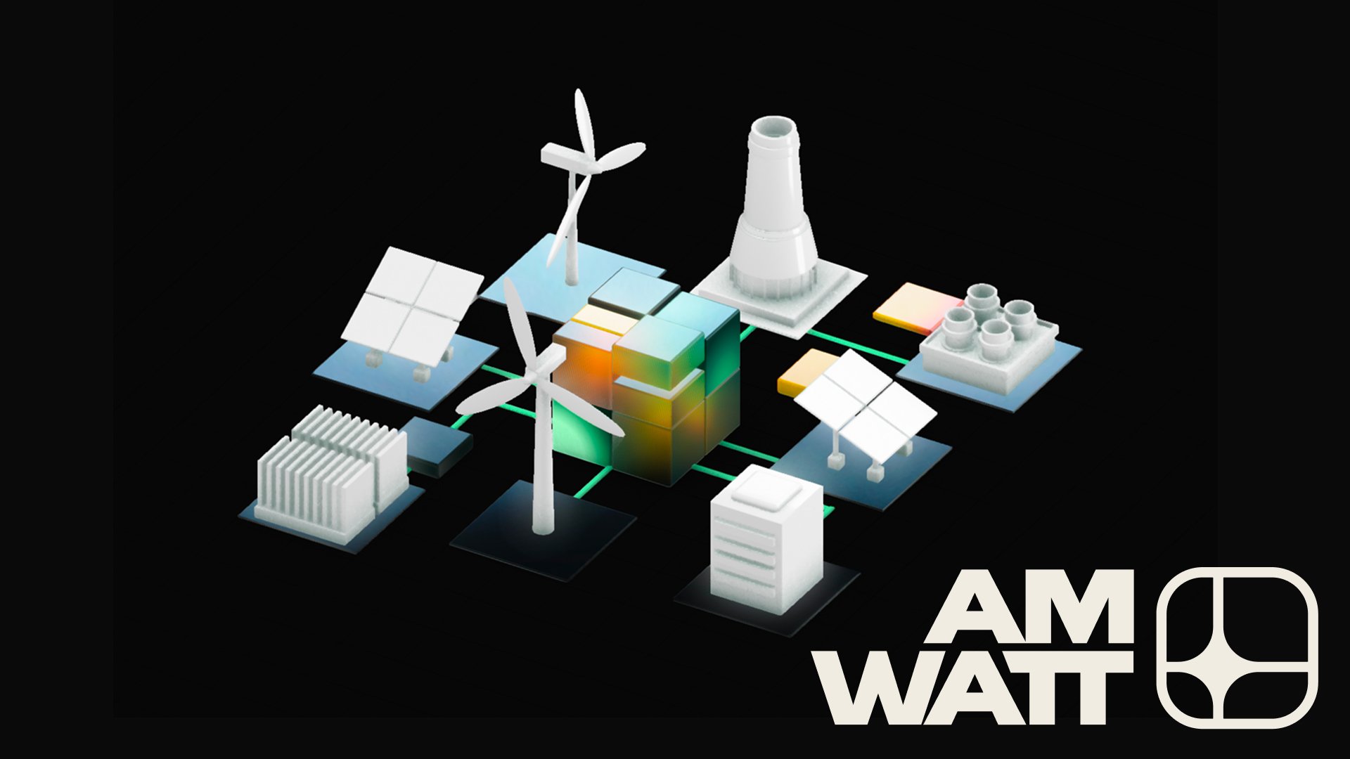 American Terawatt symbol grid over a circular mask
