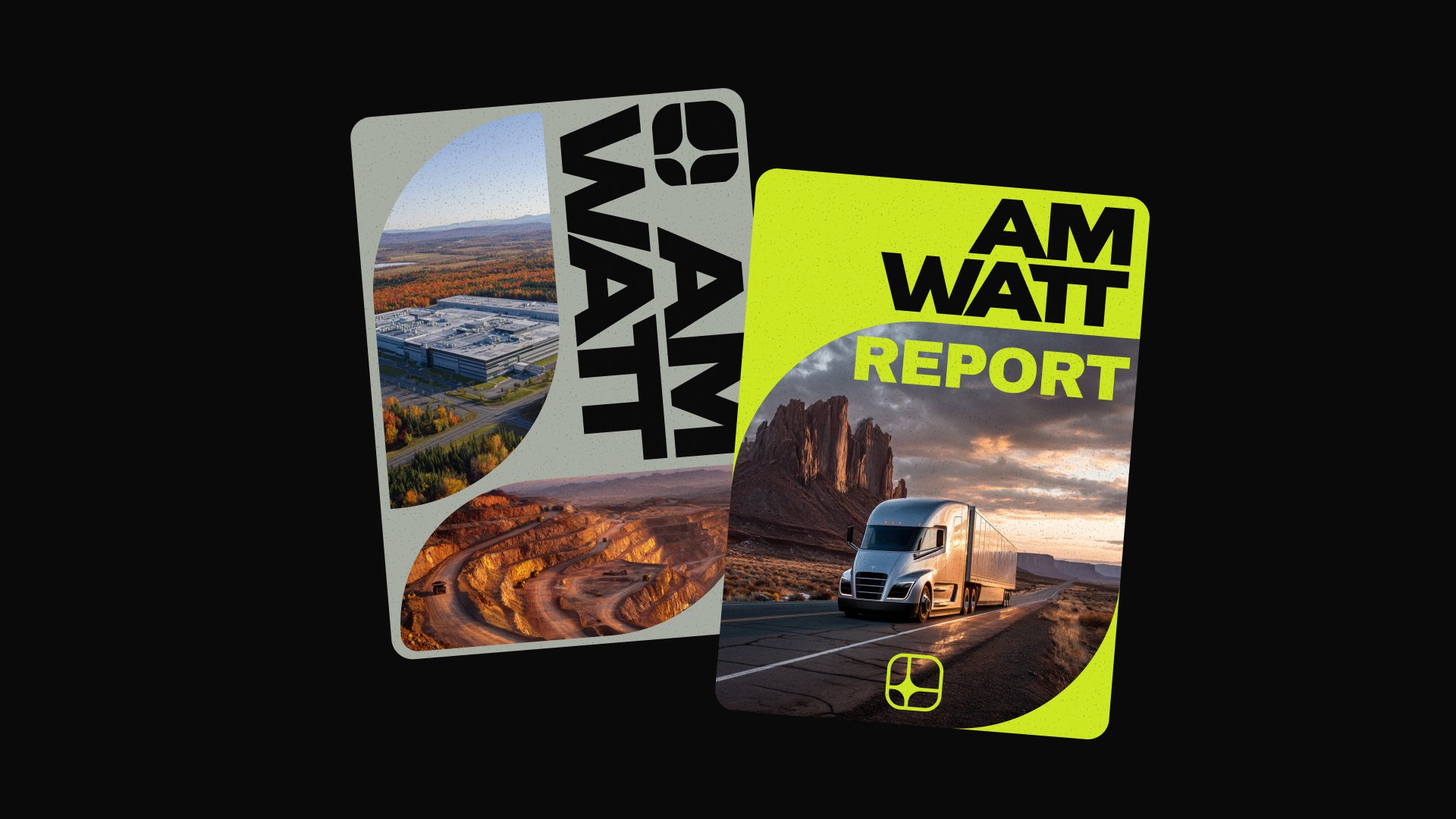 AM Watt logo embossed into brushed metal