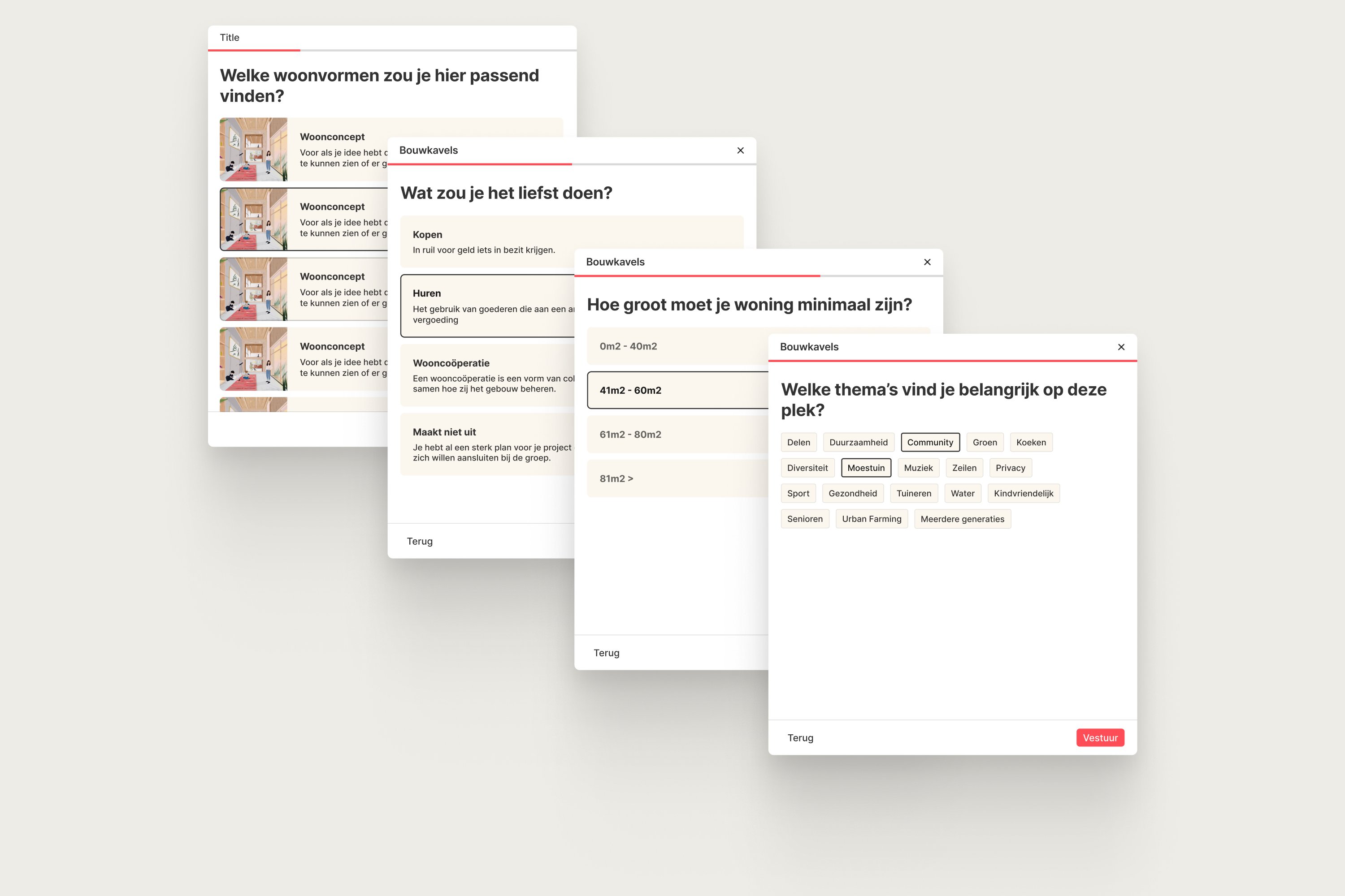 Cascading CrowdBuilding onboarding questionnaire dialogs