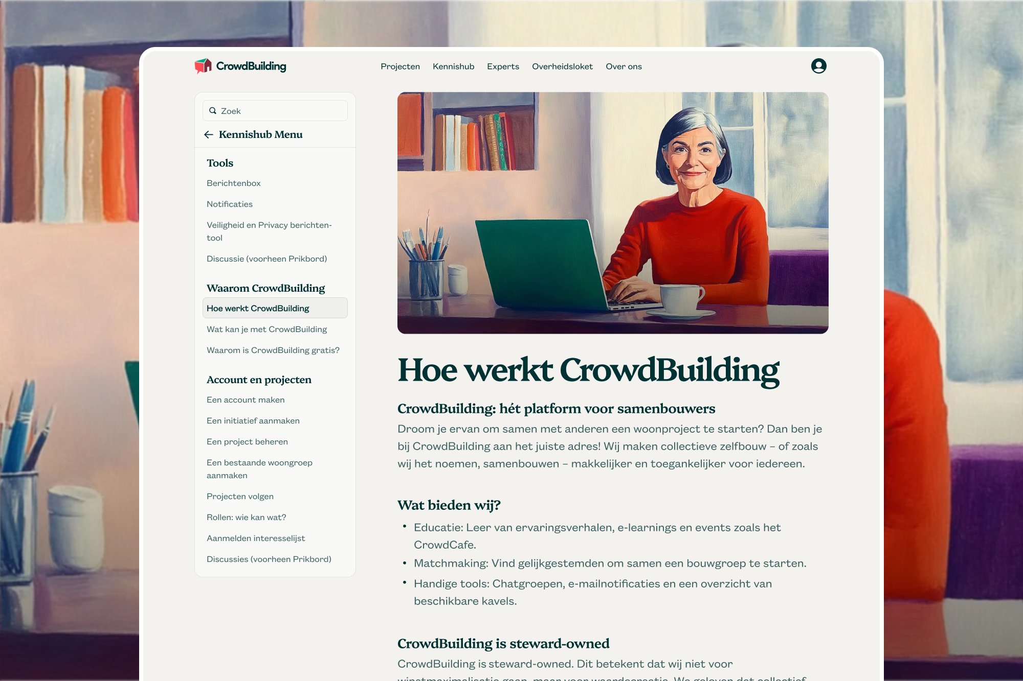 Kennishub help page explaining how CrowdBuilding works