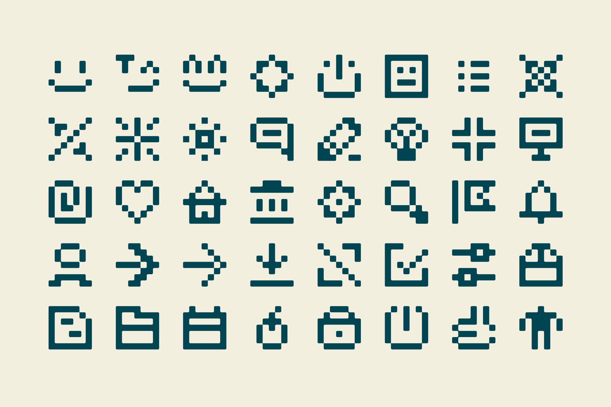 Custom pixel-style icon set designed for AiSC Scorecard