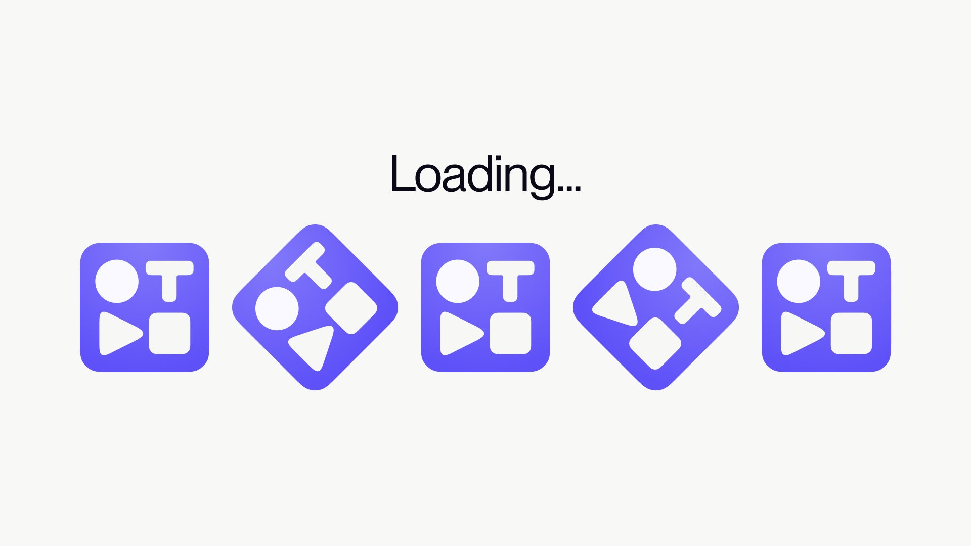 Tella logo mark shown in square and rotated states under Loading text